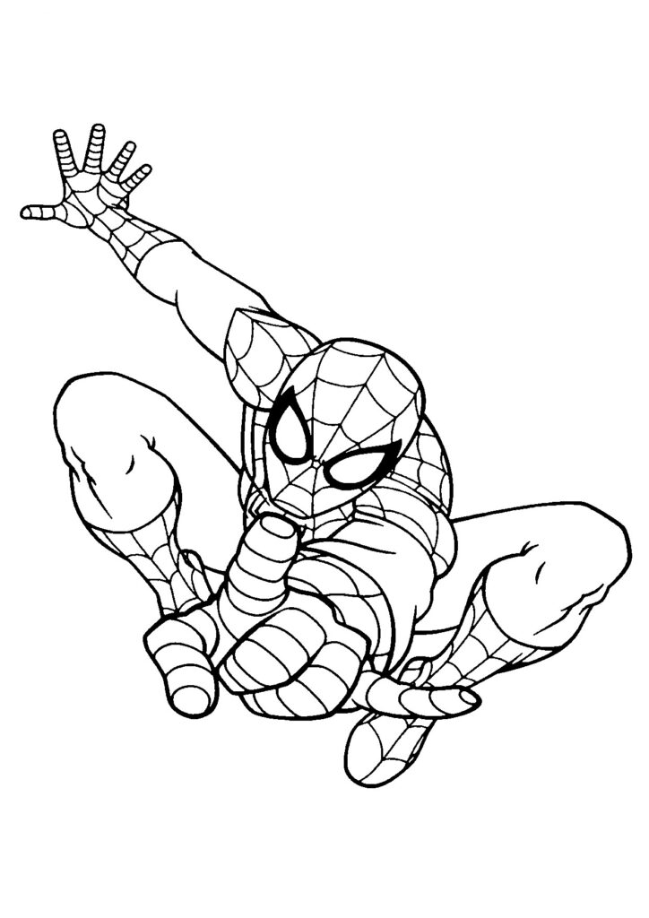 Ausmalbild Spiderman Zum Ausdrucken und Downloaden
